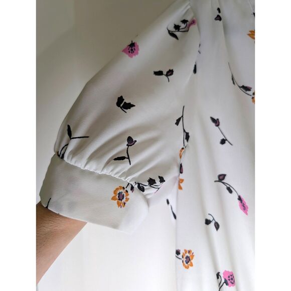 Madewell Daylilly Pintuck Mini Dress in Sweet Blossoms Size S Coquette Garden - Picture 10 of 11